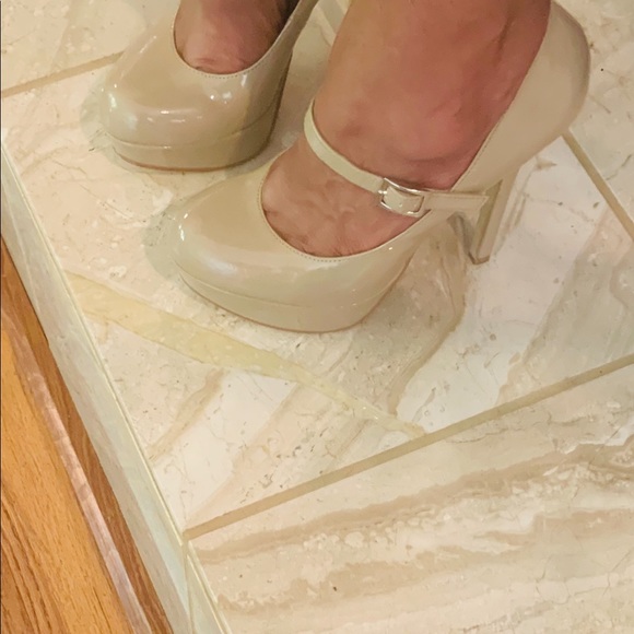 Cathy Jean Mary Jane Platform Heels - Nude - Picture 10 of 10